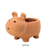 動物兵馬俑盆栽（帶孔）貓河馬豬兔【2022新款】